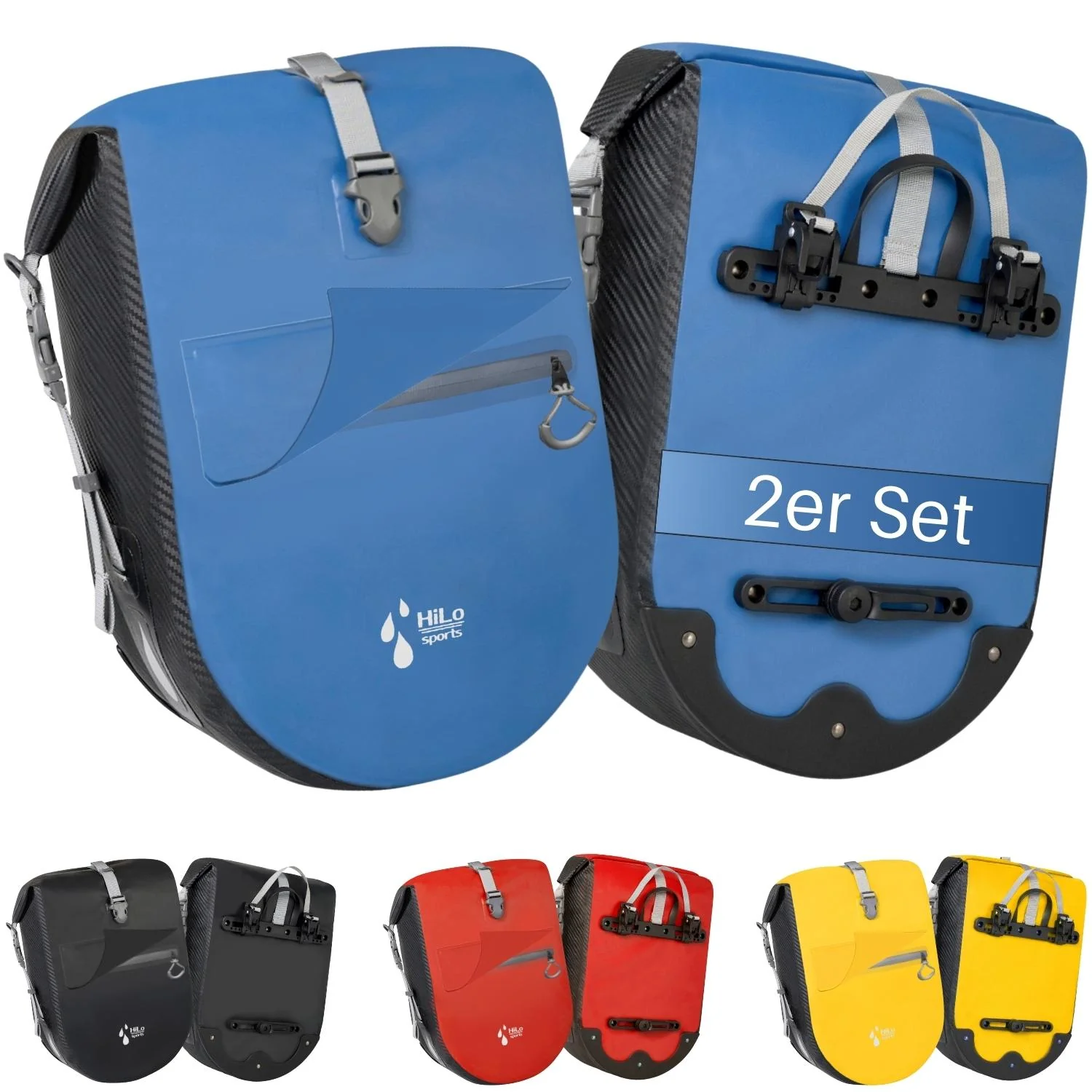 2 Stk Fahrrad Hinterradtasche wasserdicht 25L - Image 7
