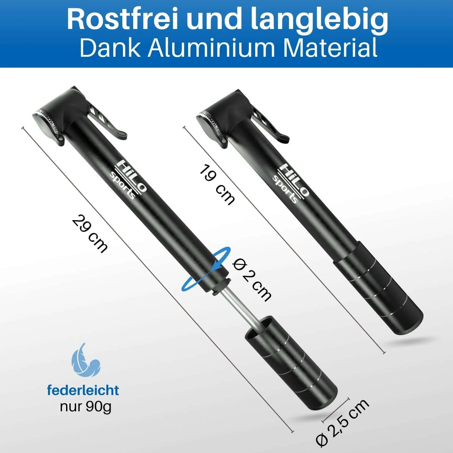 Fahrrad Minipumpe, Tour Air - Image 4
