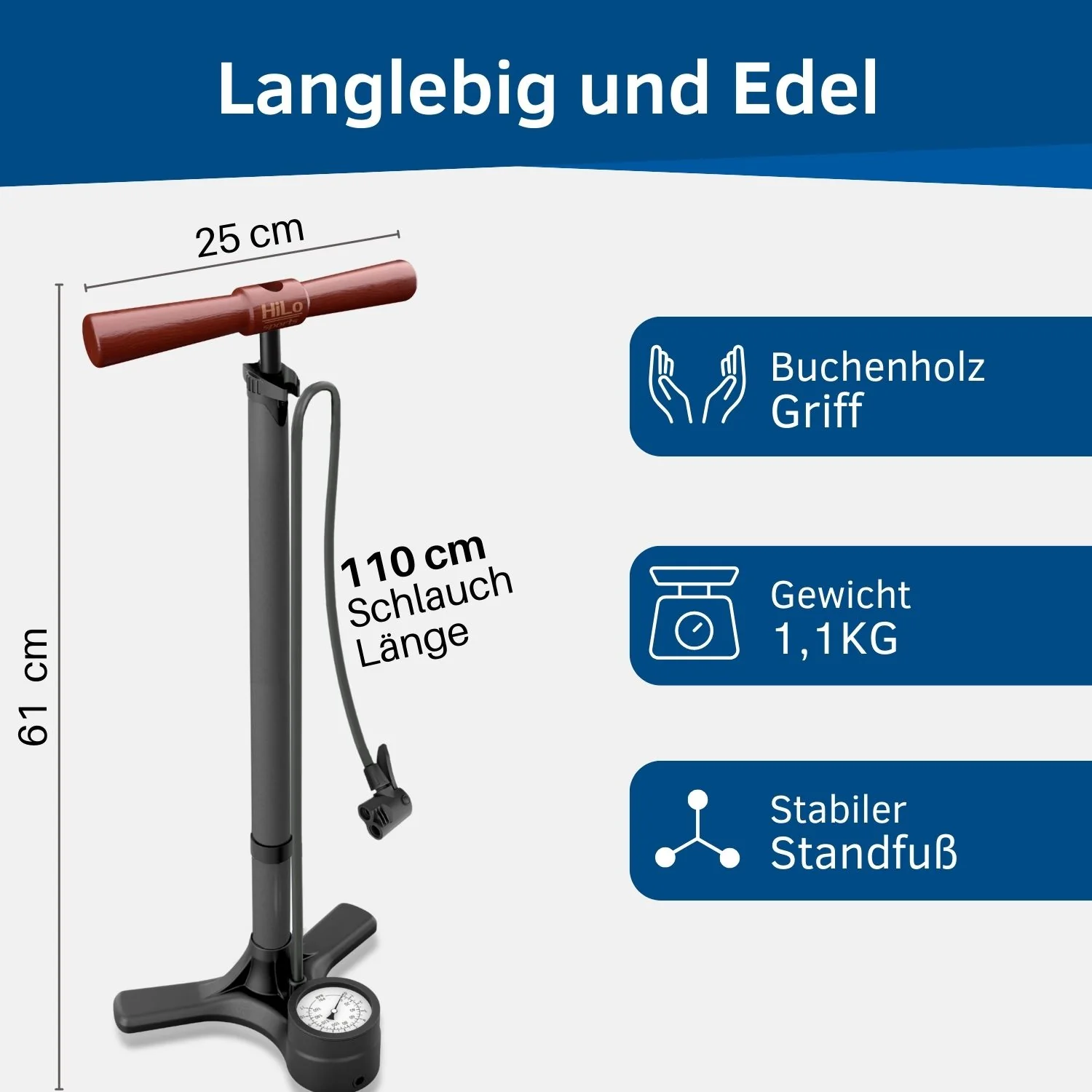 Fahrrad Standpumpe, Speedy - Image 6