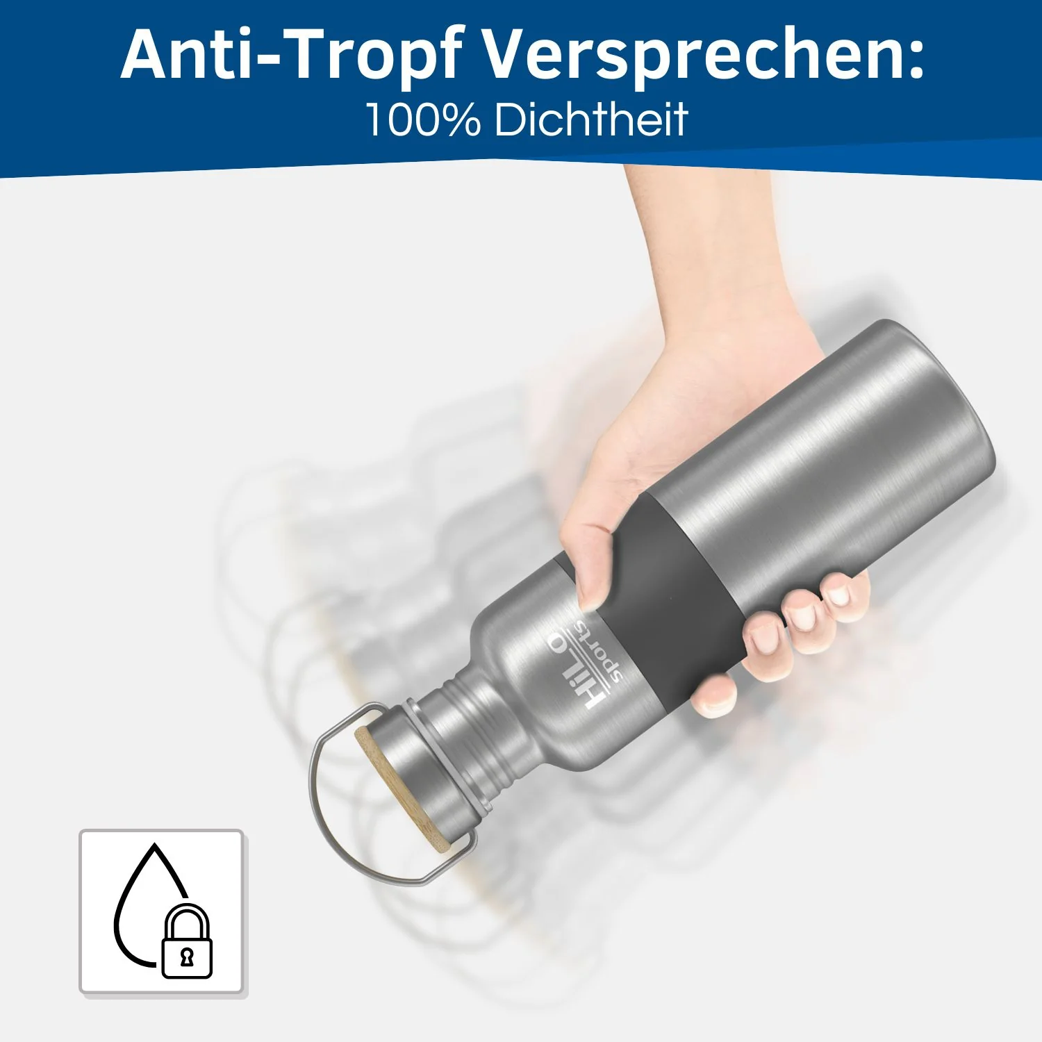 Fahrrad Trinkflasche Edelstahl, 750ml - Image 6