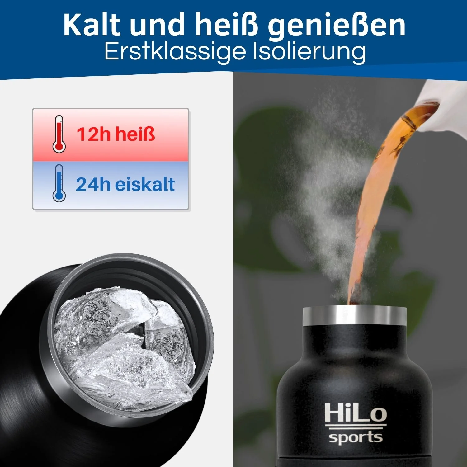 Isolierte Fahrrad Trinkflasche Edelstahl, beschichtet, 600ml - Image 3