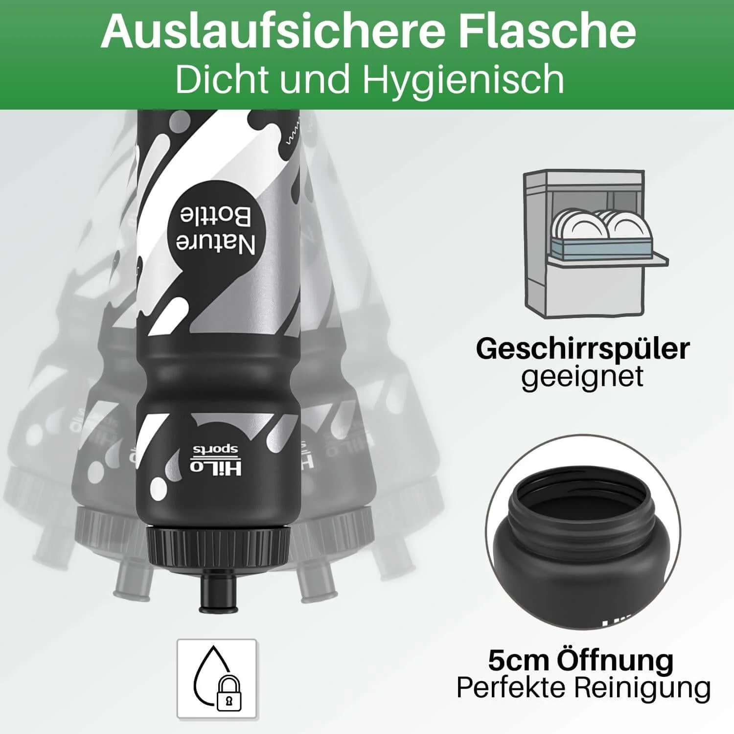 Fahrrad Trinkflasche Zuckerrohr, 750ml - Image 4
