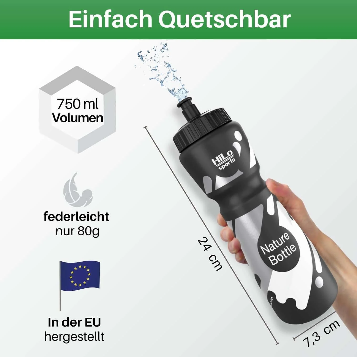 Fahrrad Trinkflasche Zuckerrohr, 750ml - Image 5