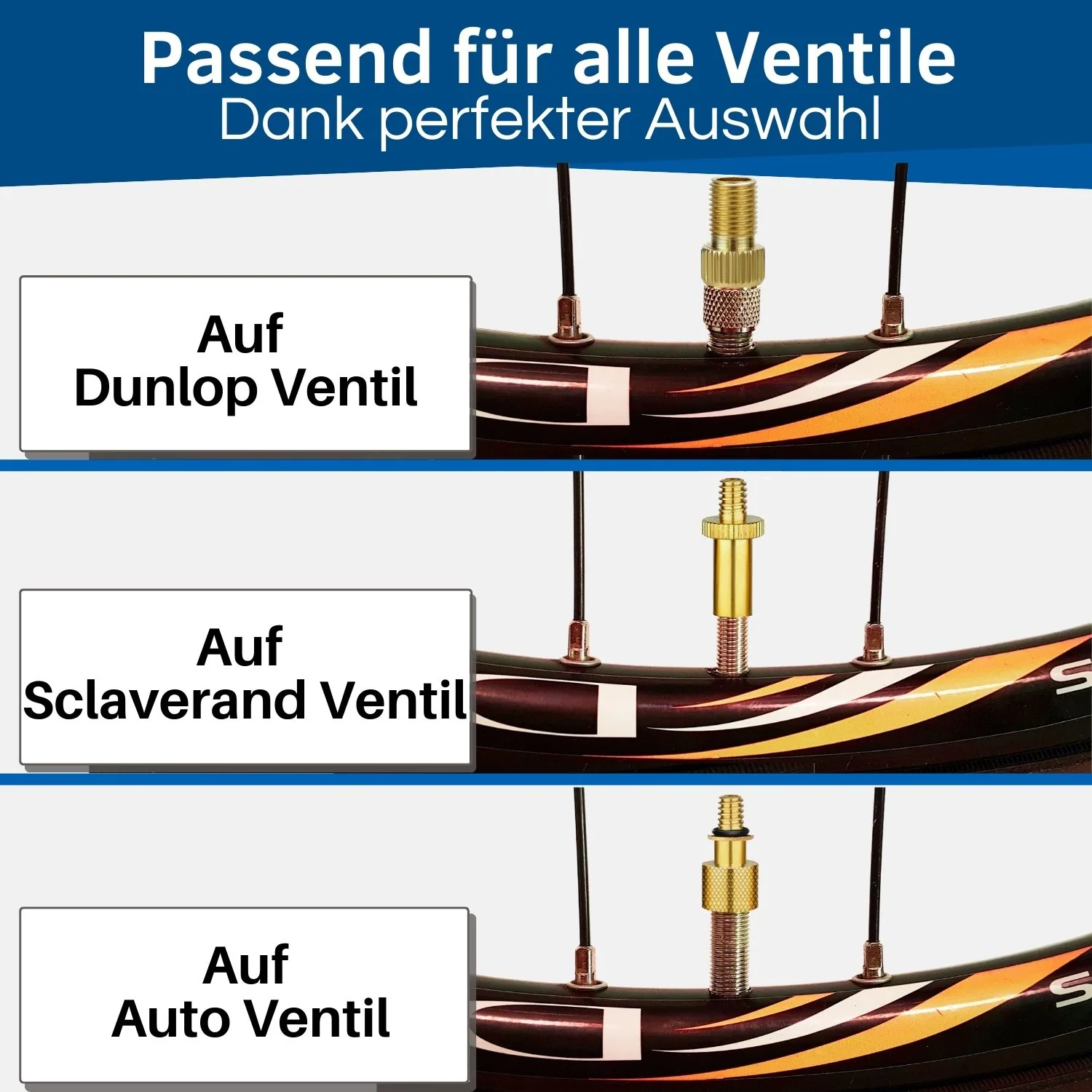 Fahrradventil Adapter DV, SV, AV - Image 6