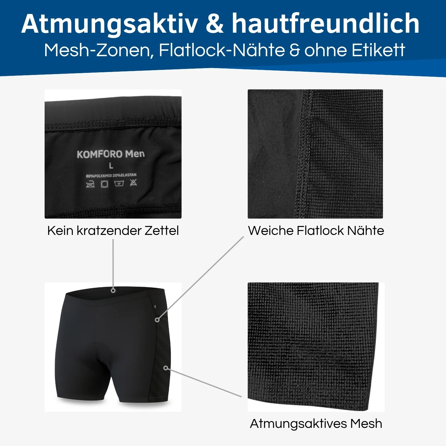 Radunterhose Herren gepolstert (2+1 Gratis) - Image 7