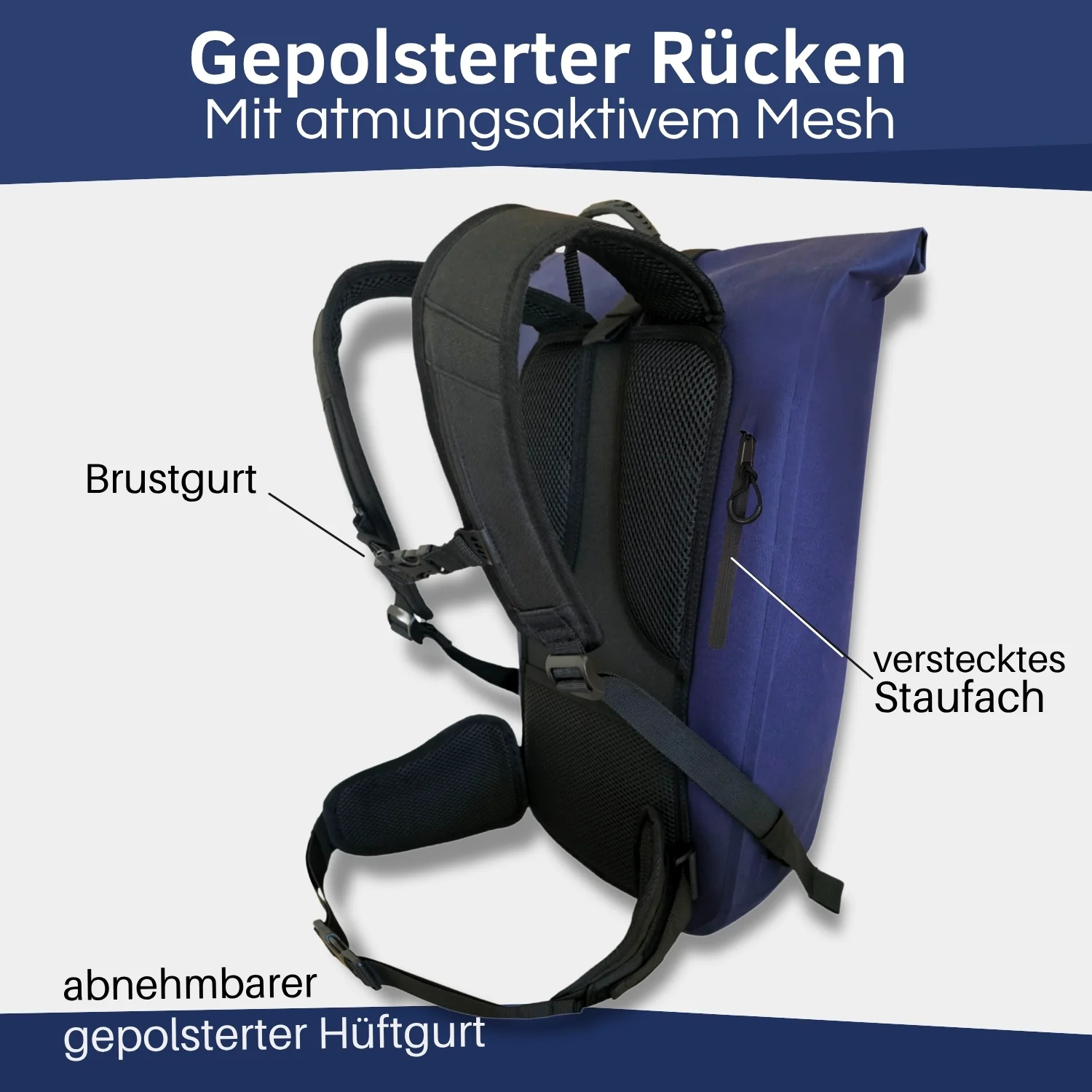 Wasserdichter Rolltop Rucksack "Urban 25" - V2.0 - Image 11