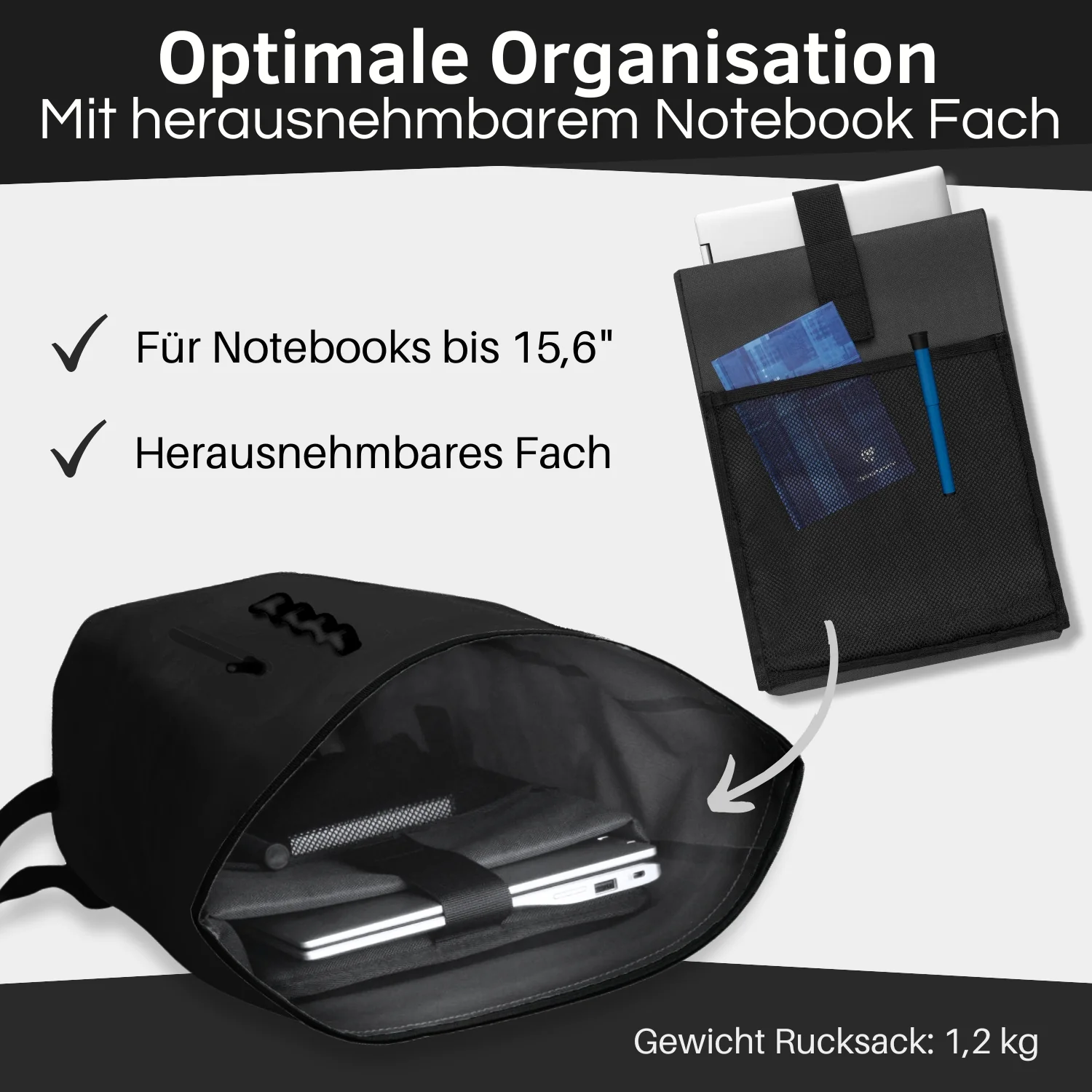 Wasserdichter Rolltop Rucksack "Urban 25" - V2.0 - Image 4